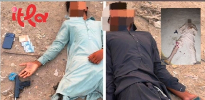 Three alleged robbers were arrested in injured condition during two separate police encounters in Faisalabad.