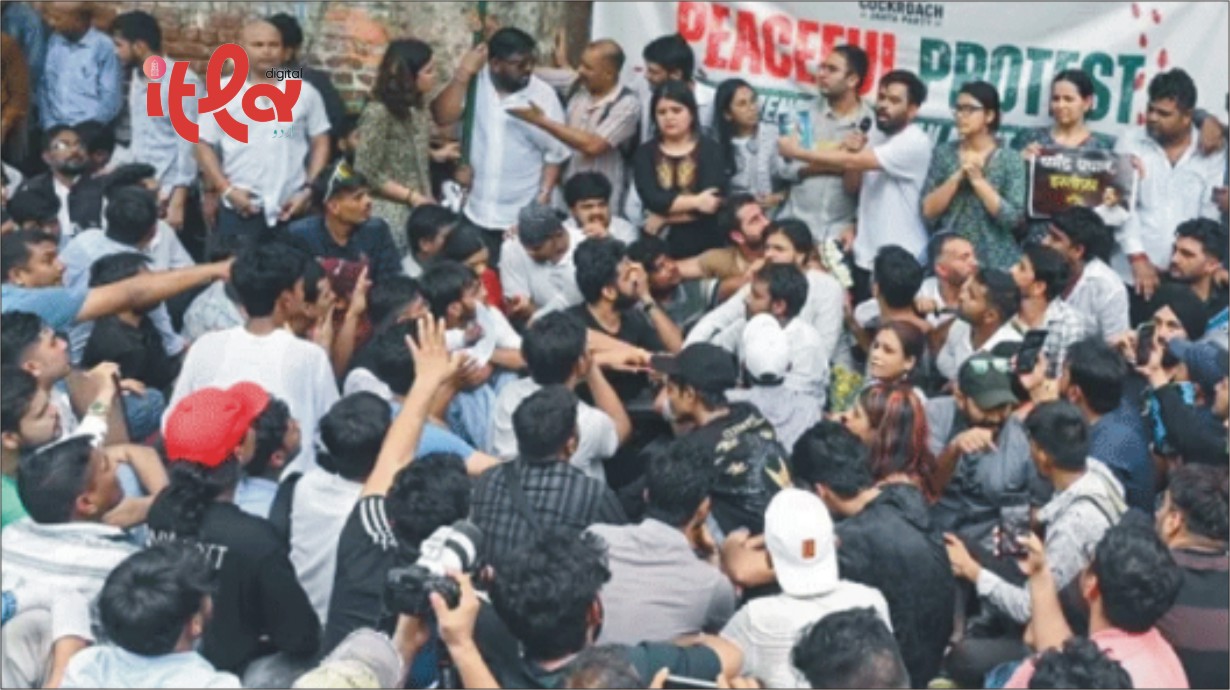 Indian Youth Take to Streets Against Government Under Leadership of Cockroach Janata Party