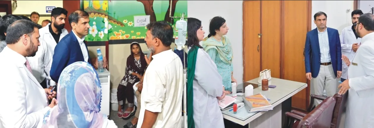 Faisalabad Deputy Commissioner Reviews Healthcare Services at Ghulam Muhammadabad Teaching Hospital