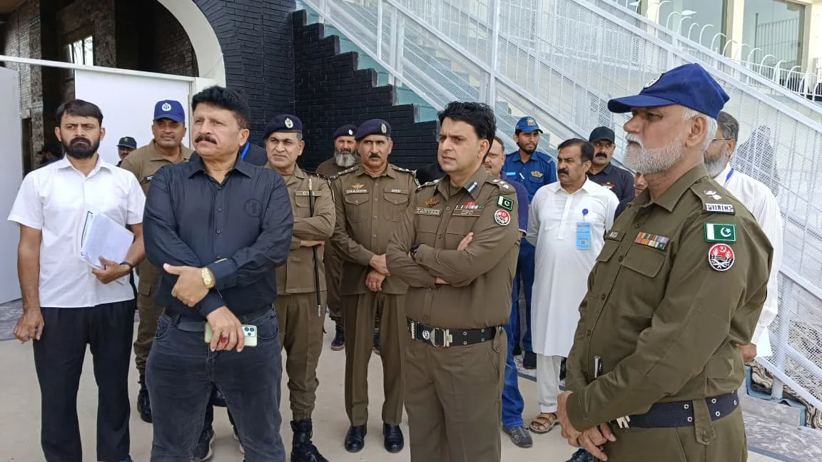CPO Tanveer Hussain Visits Iqbal Stadium for Tri-Nation Women's U-19 Tournament Security Review